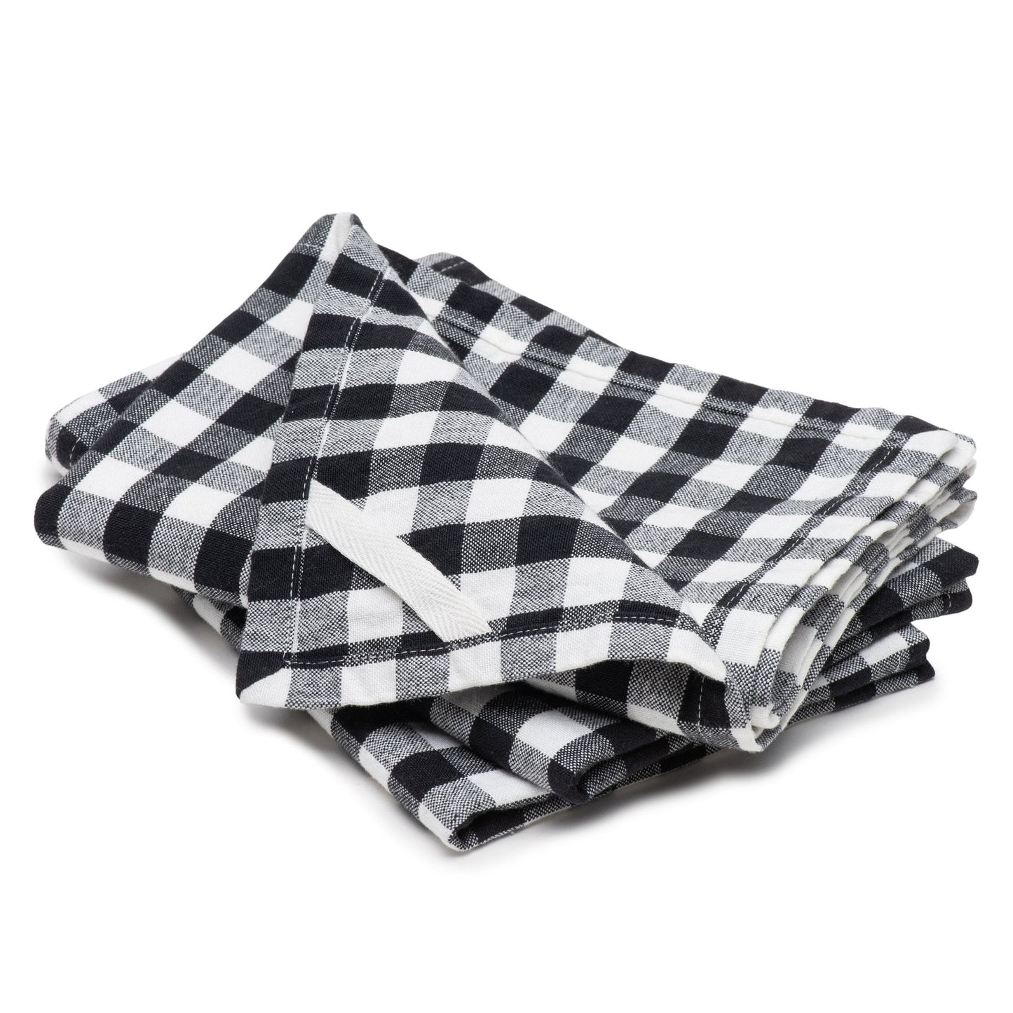 3er Set Geschirrtücher 100% Baumwolle Trockentücher in 50x70cm schwarz Luxury - Hotelclubshop