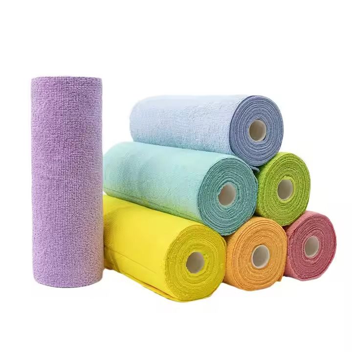 3x Rollen Einweg Mikrofasertücher 25 Stk./Rolle, 25x25cm Werkstatt, Küche, Büro - Hotelclubshop